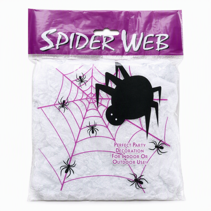 🎃Halloween Stretchable Spider Web and Fake Spiders Set for Haunted House Outdoor Yard and Bar Decorations