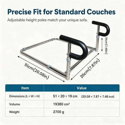 ⏳🔥LIMITED-TIME 49% OFF! ⏰Sofa Stand Assist Rail for Elderly Stainless Steel🛋️