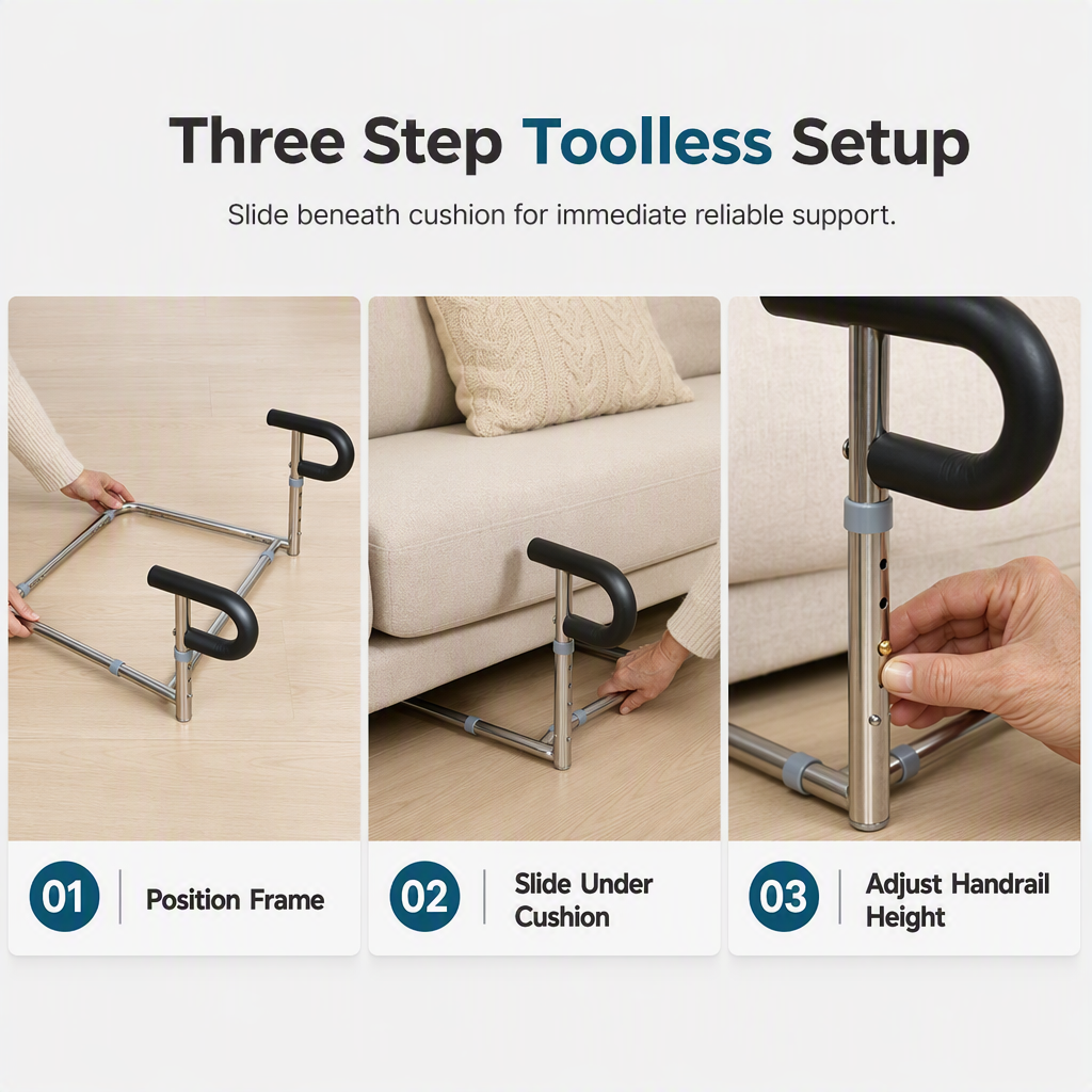 ⏳🔥LIMITED-TIME 49% OFF! ⏰Sofa Stand Assist Rail for Elderly Stainless Steel🛋️