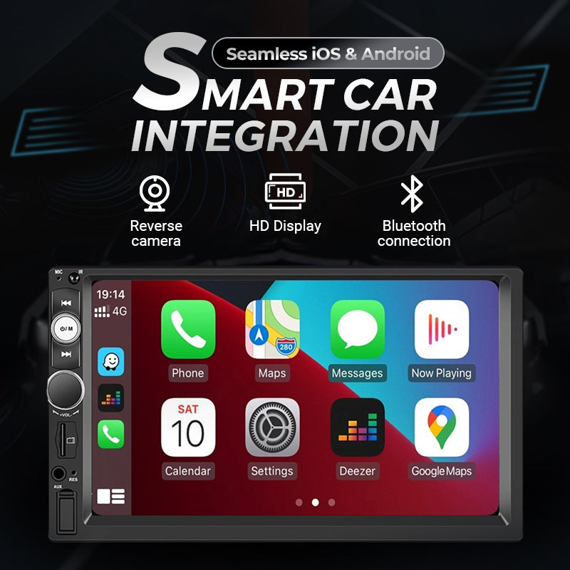🚗 LIMITED‑TIME 49% OFF! ✨ 7‑Inch Double DIN Car Stereo – Wired CarPlay & Android Auto, Backup Camera Input 📱