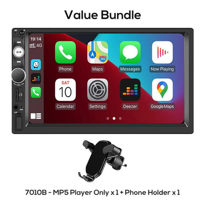 🚗 LIMITED‑TIME 49% OFF! ✨ 7‑Inch Double DIN Car Stereo – Wired CarPlay & Android Auto, Backup Camera Input 📱