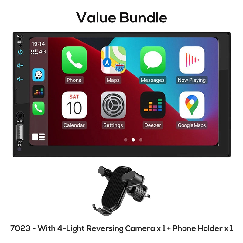 🚗 LIMITED‑TIME 49% OFF! ✨ 7‑Inch Double DIN Car Stereo – Wired CarPlay & Android Auto, Backup Camera Input 📱