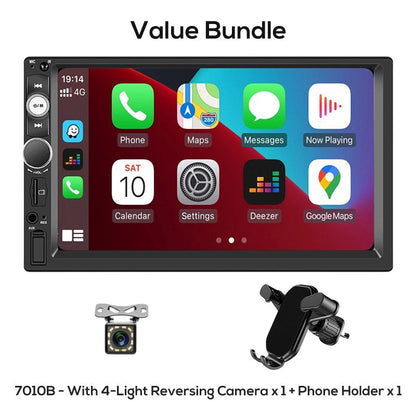 🚗 LIMITED‑TIME 49% OFF! ✨ 7‑Inch Double DIN Car Stereo – Wired CarPlay & Android Auto, Backup Camera Input 📱