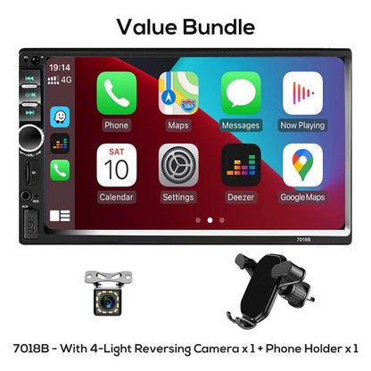 🚗 LIMITED‑TIME 49% OFF! ✨ 7‑Inch Double DIN Car Stereo – Wired CarPlay & Android Auto, Backup Camera Input 📱