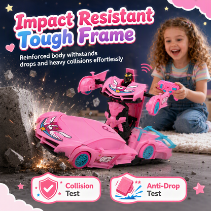 🚗 49% OFF! ✨One Button Deforming Remote Control Car Cyberpunk Spider Unicorn Drifting RC Pickup Toy Gift for Boys and Girls