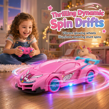 🚗 49% OFF! ✨One Button Deforming Remote Control Car Cyberpunk Spider Unicorn Drifting RC Pickup Toy Gift for Boys and Girls