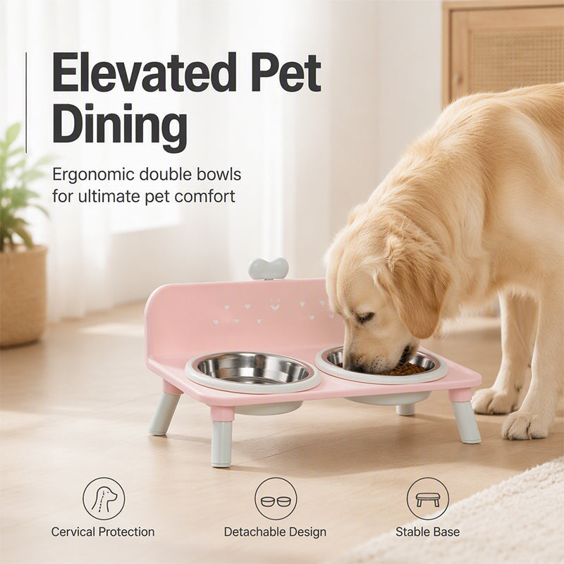 🐾 Save 49%! 🥣 Elevated Pet Bowls – Detachable & double‑bowl design ✨