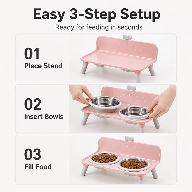 🐾 Save 49%! 🥣 Elevated Pet Bowls – Detachable & double‑bowl design ✨