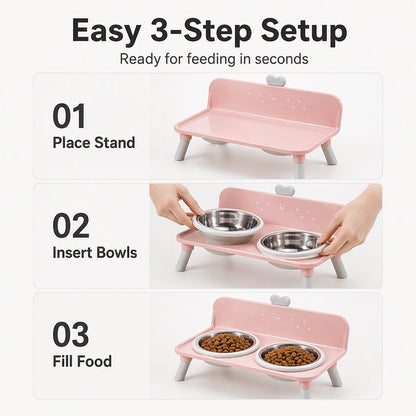 🐾 Save 49%! 🥣 Elevated Pet Bowls – Detachable & double‑bowl design ✨