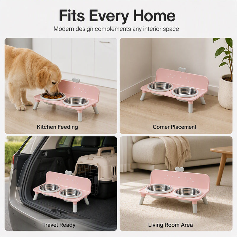 🐾 Save 49%! 🥣 Elevated Pet Bowls – Detachable & double‑bowl design ✨