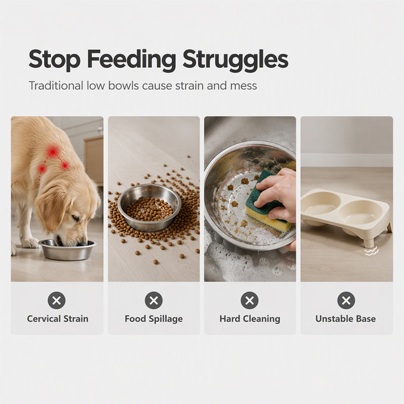 🐾 Save 49%! 🥣 Elevated Pet Bowls – Detachable & double‑bowl design ✨