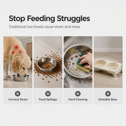 🐾 Save 49%! 🥣 Elevated Pet Bowls – Detachable & double‑bowl design ✨