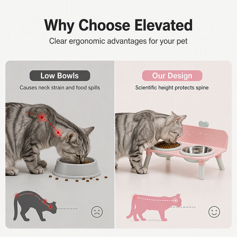 🐾 Save 49%! 🥣 Elevated Pet Bowls – Detachable & double‑bowl design ✨