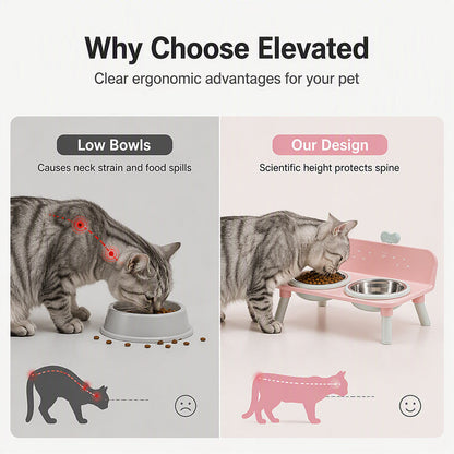 🐾 Save 49%! 🥣 Elevated Pet Bowls – Detachable & double‑bowl design ✨