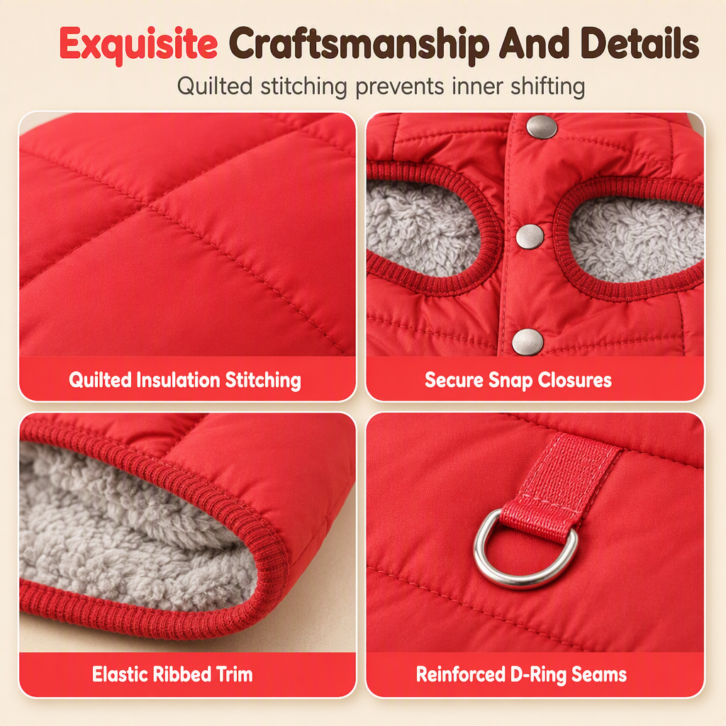 🐾 LIMITED-TIME 49% OFF! ✨ Hooded Dog Coat – Fleece-lined, Windproof 🧥