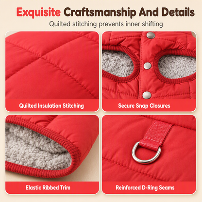 🐾 LIMITED-TIME 49% OFF! ✨ Hooded Dog Coat – Fleece-lined, Windproof 🧥