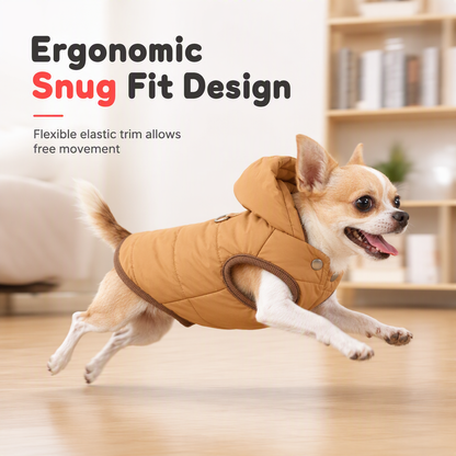 🐾 LIMITED-TIME 49% OFF! ✨ Hooded Dog Coat – Fleece-lined, Windproof 🧥