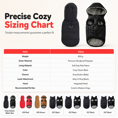 🐾 LIMITED-TIME 49% OFF! ✨ Hooded Dog Coat – Fleece-lined, Windproof 🧥