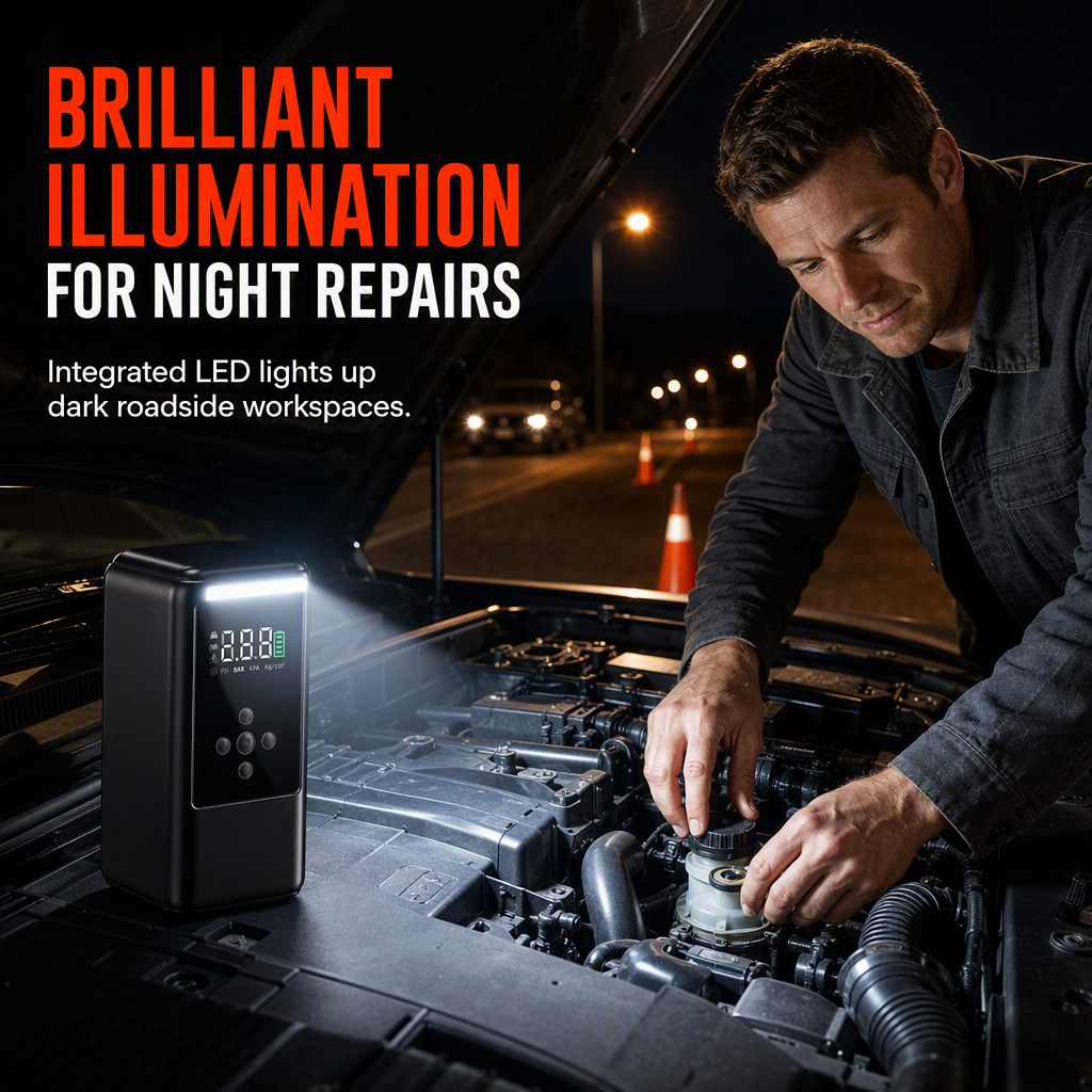 ⚡ LIMITED-TIME 49% OFF! ✨ Jump Starter & Tire Inflator – 600A Peak Current, LED Light, Portable Car Emergency Tool 🚗
