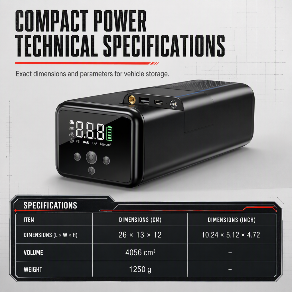 ⚡ LIMITED-TIME 49% OFF! ✨ Jump Starter & Tire Inflator – 600A Peak Current, LED Light, Portable Car Emergency Tool 🚗