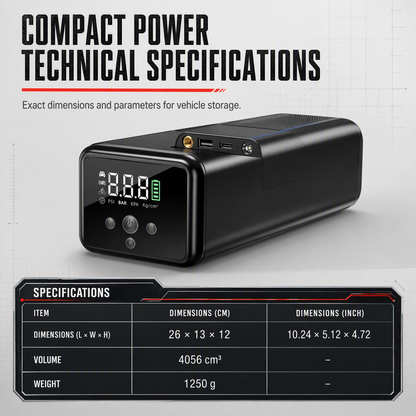 ⚡ LIMITED-TIME 49% OFF! ✨ Jump Starter & Tire Inflator – 600A Peak Current, LED Light, Portable Car Emergency Tool 🚗