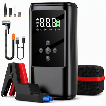 ⚡ LIMITED-TIME 49% OFF! ✨ Jump Starter & Tire Inflator – 600A Peak Current, LED Light, Portable Car Emergency Tool 🚗