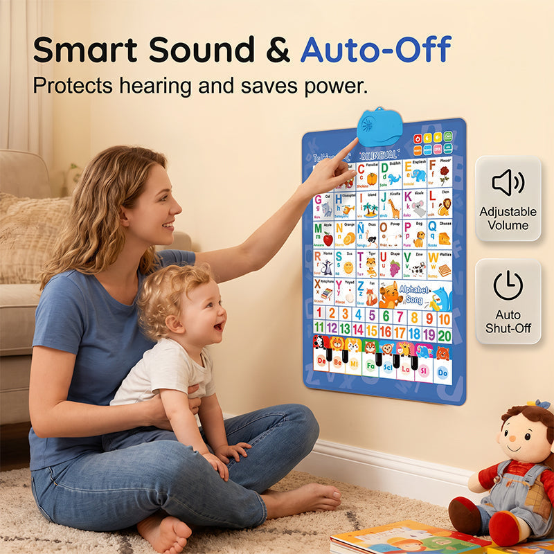 📚 Save 49%! 🔤 Talking Alphabet Wall Chart – Bilingual, audio & mini piano ✨
