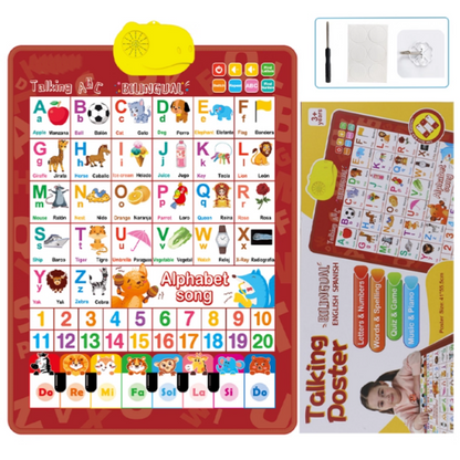 📚 Save 49%! 🔤 Talking Alphabet Wall Chart – Bilingual, audio & mini piano ✨