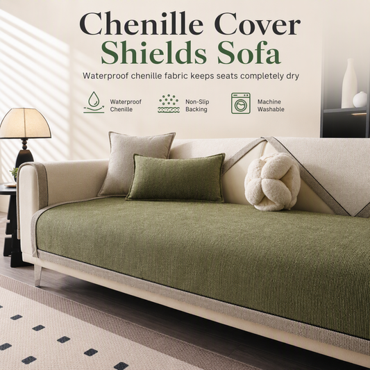 ⏳🔥LIMITED-TIME 49% OFF! ⏰🌸Waterproof Chenille Sofa Cushion Cover Non Slip Urine Proof Sofa Pad for All Seasons🛋️
