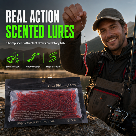 ⏰Limited-Time 49% Off ✨Bionic Earthworm Soft Lures｜Highly Realistic Dynamic Bait, Tear-Resistant Soft Lures For Freshwater & Sea Fishing 🎣
