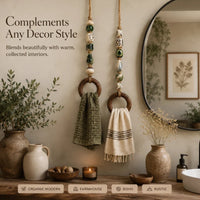 ⏳🔥LIMITED-TIME 49% OFF! ⏰🎉 2026 Sale — Over 25,000 Sold!🏠Decorative Beaded Towel Hanger with Wooden Ring