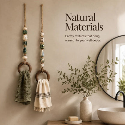 ⏳🔥LIMITED-TIME 49% OFF! ⏰🎉 2026 Sale — Over 25,000 Sold!🏠Decorative Beaded Towel Hanger with Wooden Ring