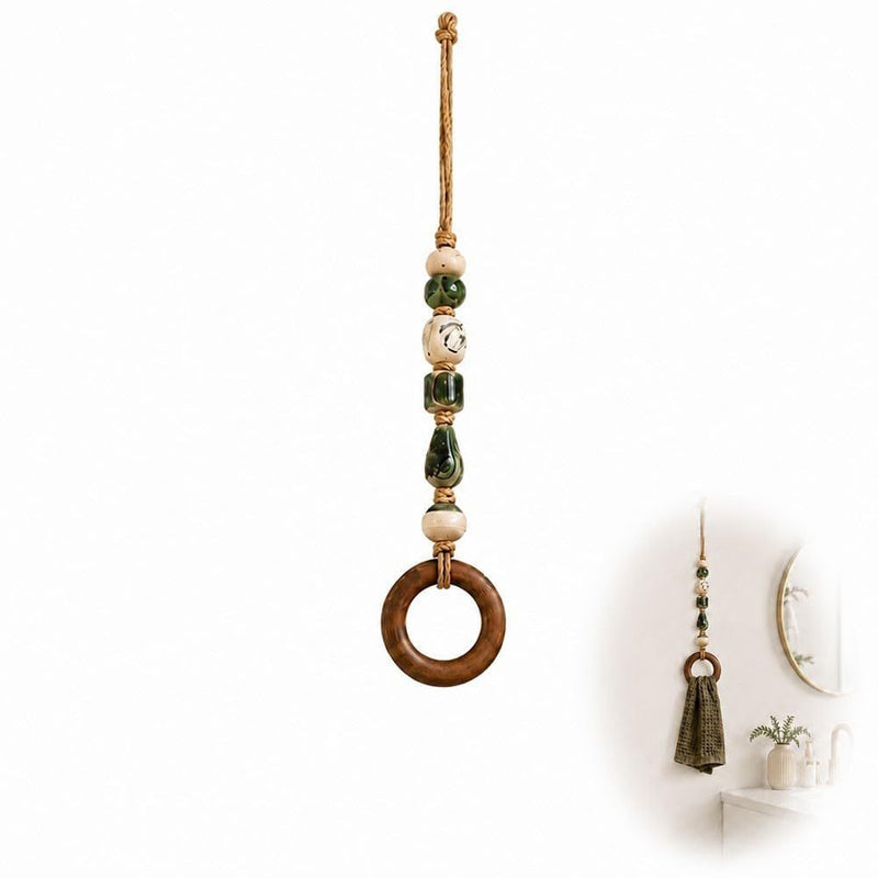 ⏳🔥LIMITED-TIME 49% OFF! ⏰🎉 2026 Sale — Over 25,000 Sold!🏠Decorative Beaded Towel Hanger with Wooden Ring