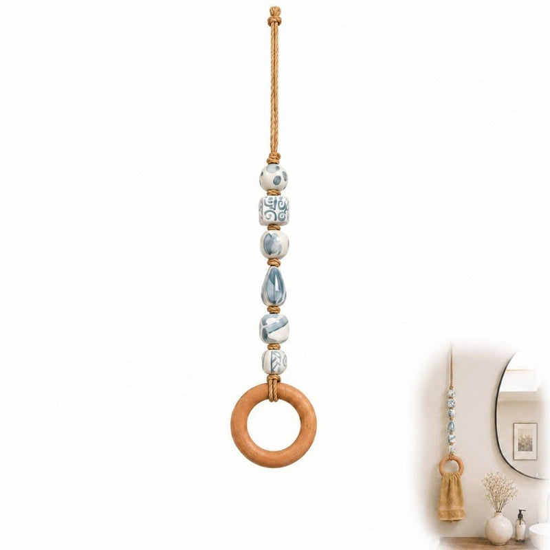 ⏳🔥LIMITED-TIME 49% OFF! ⏰🎉 2026 Sale — Over 25,000 Sold!🏠Decorative Beaded Towel Hanger with Wooden Ring