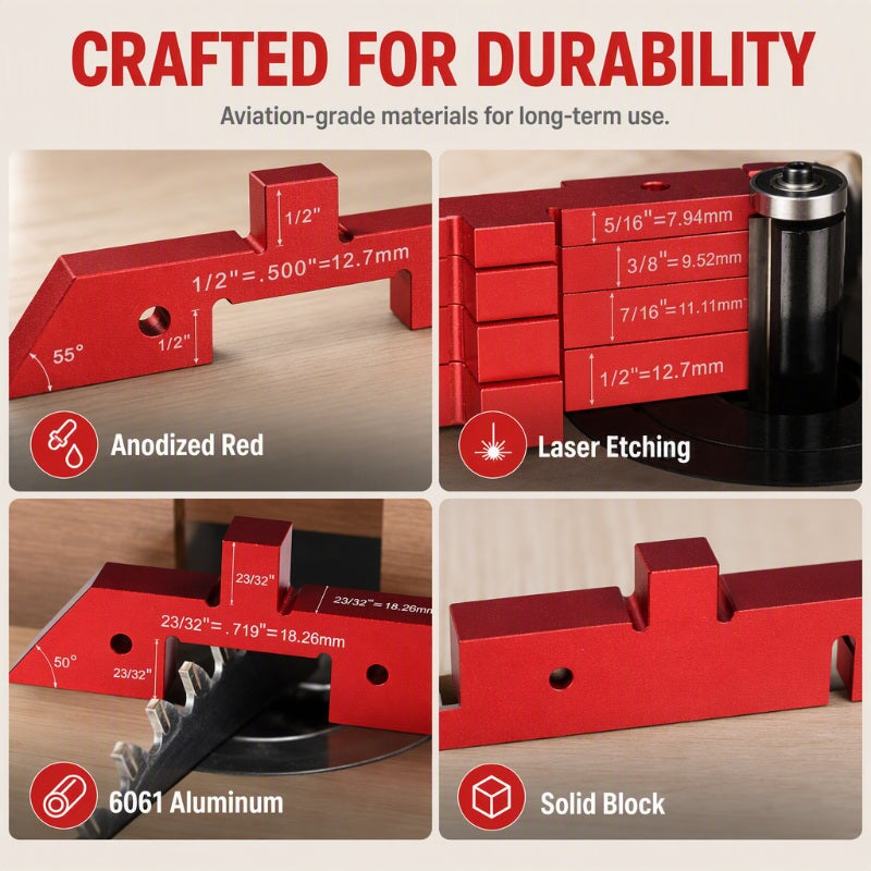 📐 49% OFF NOW! 🛠️ Aluminum Setup Blocks – Laser-Etched, Anodized & Precise – For Table Saws, Router Tables & Drill Presses 🔧