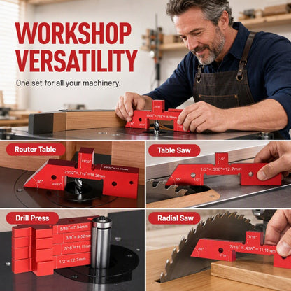 📐 49% OFF NOW! 🛠️ Aluminum Setup Blocks – Laser-Etched, Anodized & Precise – For Table Saws, Router Tables & Drill Presses 🔧