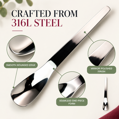 🥳💞35K+ SOLD🍰🥄 Long-Handle Dessert Spoon✨Wide Shallow Scoop, Multipurpose Metal Spoon for Ice Cream, Jam, Yogurt, Cake & Daily Kitchen Use🎁