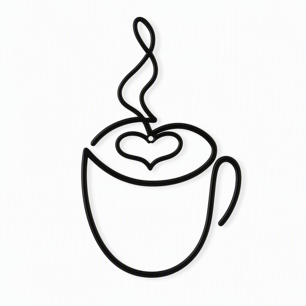⏳🔥LIMITED-TIME 49% OFF! ⏰Creative Metal Coffee Cup Wall Art 20.3cm Height Hanging Iron Decor for Home Cafe Indoor Wall Decoration☕️