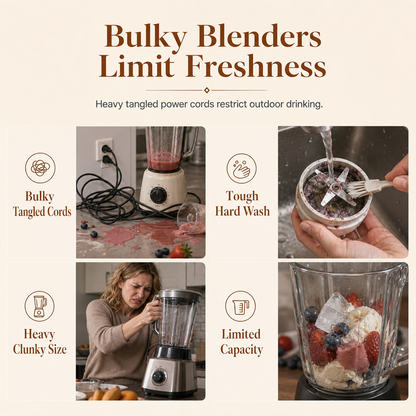 🔋 Portable Electric Juicer Cup with USB Magnetic Charging – Mini Personal Blender