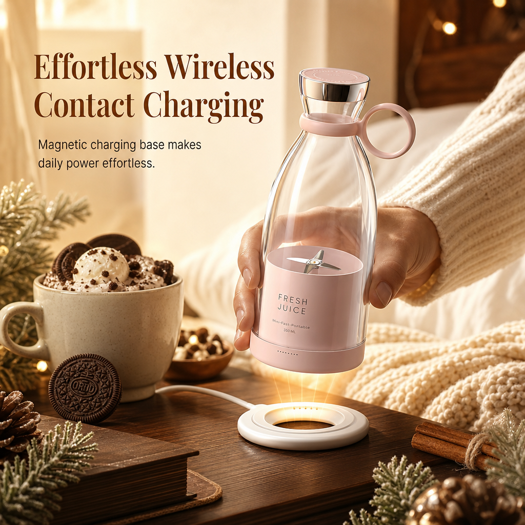 🔋 Portable Electric Juicer Cup with USB Magnetic Charging – Mini Personal Blender