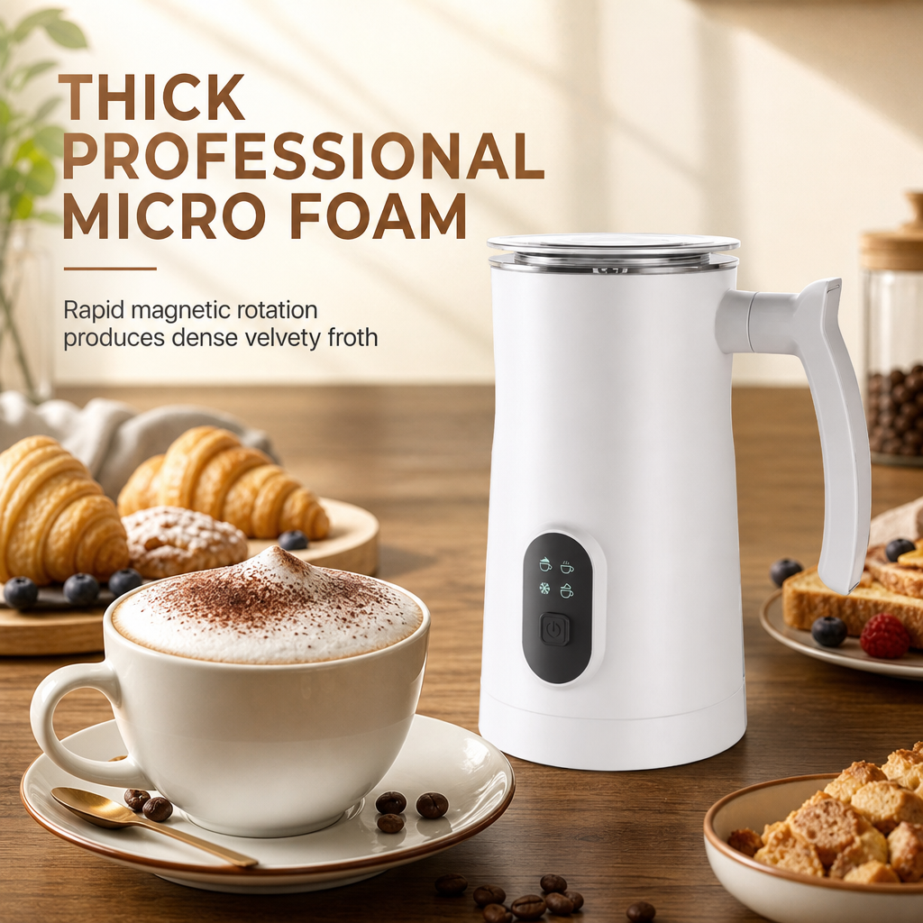 ⏳🔥LIMITED-TIME 49% OFF! 400W Automatic Electric Milk Frother and Hot and Cold Milk Foamer Household Milk Foaming Mixing Cup for Coffee