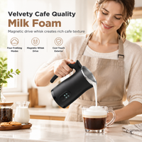 ⏳🔥LIMITED-TIME 49% OFF! 400W Automatic Electric Milk Frother and Hot and Cold Milk Foamer Household Milk Foaming Mixing Cup for Coffee
