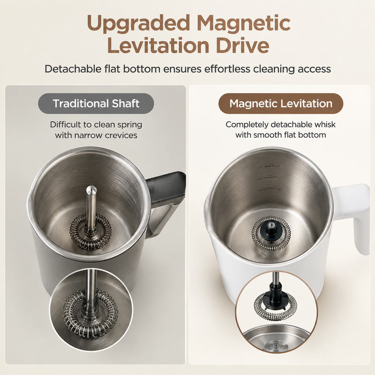 ⏳🔥LIMITED-TIME 49% OFF! 400W Automatic Electric Milk Frother and Hot and Cold Milk Foamer Household Milk Foaming Mixing Cup for Coffee