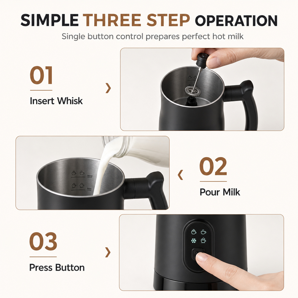 ⏳🔥LIMITED-TIME 49% OFF! 400W Automatic Electric Milk Frother and Hot and Cold Milk Foamer Household Milk Foaming Mixing Cup for Coffee