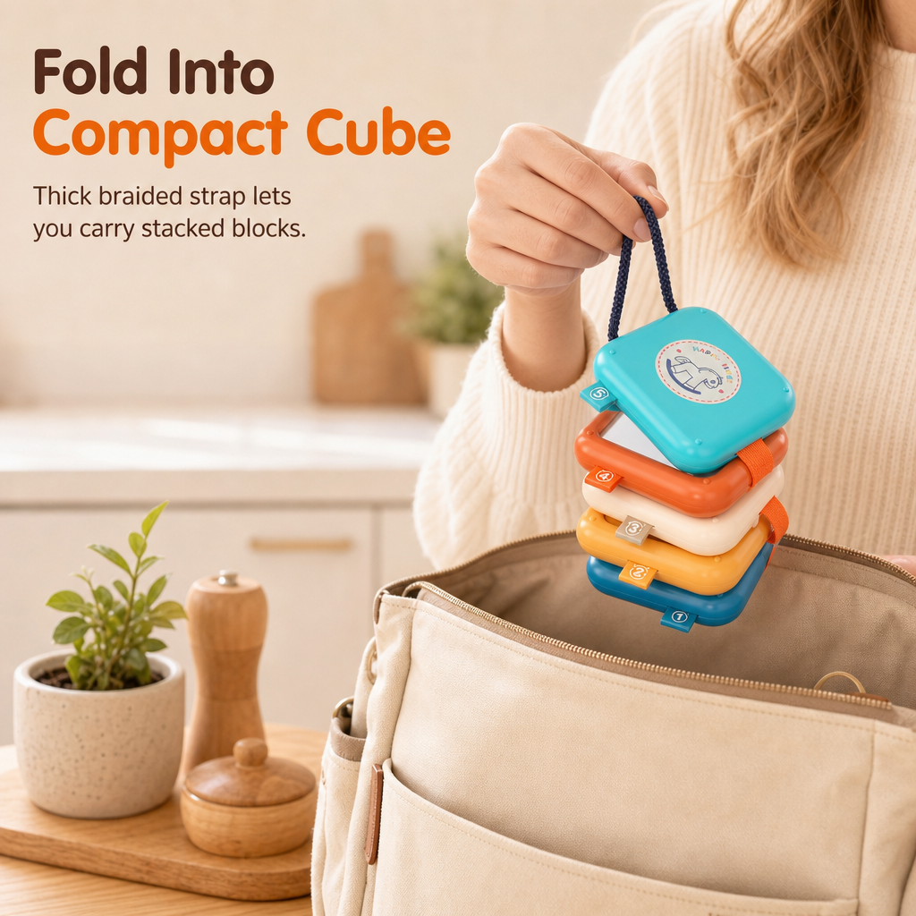 ⏳🔥LIMITED-TIME 49% OFF! ⏰🧸Busy Ball Stacking Toy – Multi‑sided & portable activity cube 🎈
