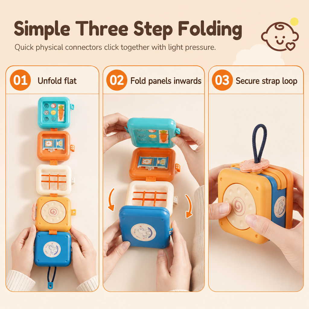 ⏳🔥LIMITED-TIME 49% OFF! ⏰🧸Busy Ball Stacking Toy – Multi‑sided & portable activity cube 🎈