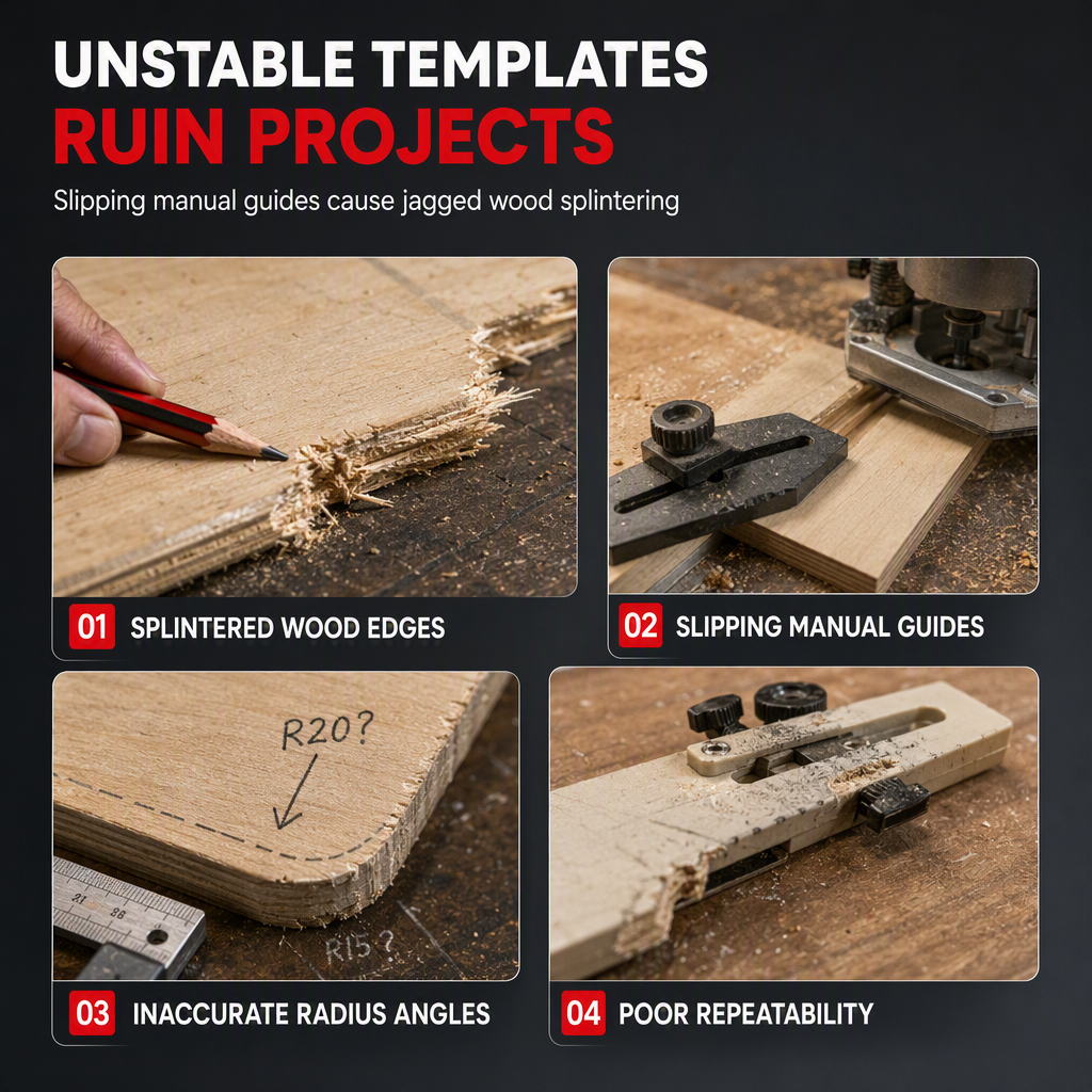🔨  LIMITED-TIME 49% OFF! ✨ Woodworking Router Template Round Corner Jig – Anti-Slip, Precise 🛠️