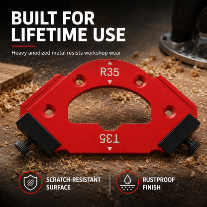🔨  LIMITED-TIME 49% OFF! ✨ Woodworking Router Template Round Corner Jig – Anti-Slip, Precise 🛠️