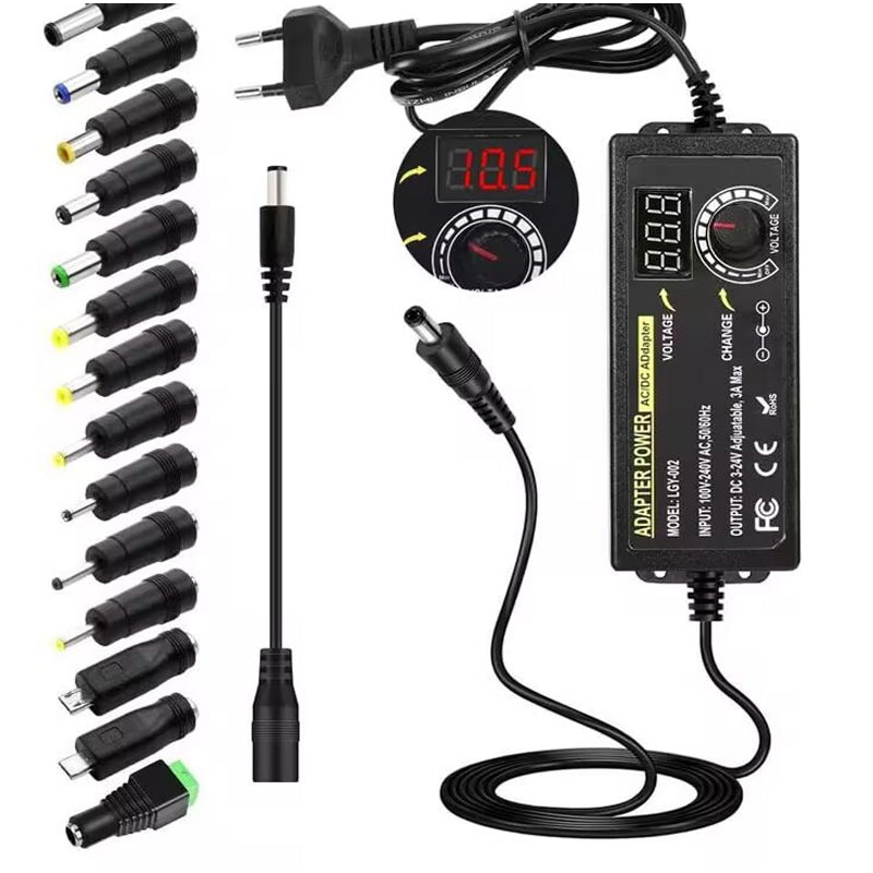 ⏰Adjustable 3V-24V 3A Universal AC/DC Power Adapter🔋⚡️