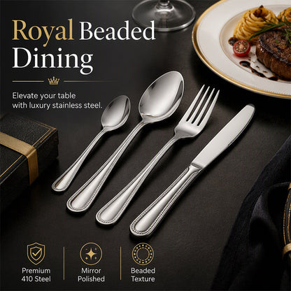 📢📢49% OFF !! ⏰4-Piece Stainless Steel Flatware Set